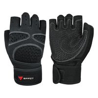 Gants de fitness en polyester pour hommes pour la musculation, les soulevés de terre, les tractions, les développés couchés, la musculation avec barre et la musculation - Protection des poignets antidérapante