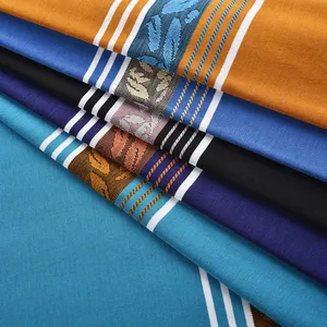 Bonne qualité 165g tricot fil de coton tissu teint 50% coton 50% Tencel Jacquard tissu pour hommes