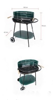 Barbecue de Luxe Simple et Réglable en Hauteur, en Acier, Portable, pour Extérieur, au Charbon de Bois, Idéal pour le Camping, la Terrasse, le Jardin, la Cuisine et les Pique-niques