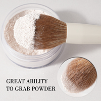 Ensemble de pinceaux de maquillage BEILI professionnels mats beiges, vegan, pour poudre et fond de teint, en forme d'éventail, brochas de maquillaje
