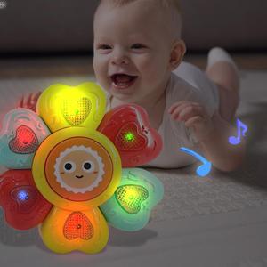 Instrumentos musicales Montessori <span class=keywords><strong>para</strong></span> bebés, juguetes musicales, forma de flor de sol, luces multifunción, música eléctrica, juguetes de tambor de mano - Product Image 2