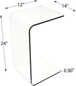 Mesa de Centro de Acrílico Transparente Moderna y Personalizada, Mesa de Comedor de Lujo, Expositor Elevado - Product Image 3