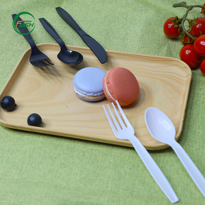 ชุดช้อนส้อมมีดพลาสติกสีเงินแบบใช้แล้วทิ้ง  รักษ์โลก สไตล์คลาสสิก สำหรับงานปาร์ตี้ งานแต่งงาน - Product Image 5