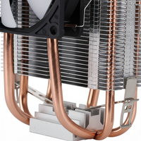 Refroidisseur d'air pour processeur Yuanyang personnalisé, radiateur en cuivre à roulement fluide, LED colorée 3PIN, 25dBA, 1600 RPM, boîtier d'ordinateur, PC de jeu
