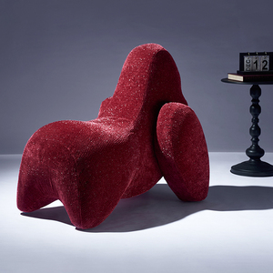 Chaise longue sculpturale en velours, chaise d'appoint unique d'inspiration artistique pour le salon, la chambre à coucher ou la <span class=keywords><strong>galerie</strong></span> - Product Image 3