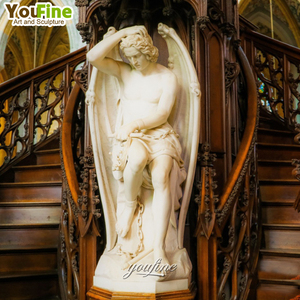 Sculpture d'ange Lucifer en marbre, décoration religieuse chrétienne pour hall - Product Image 6