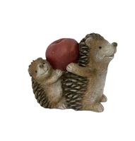 Hérisson tenant une pomme art et artisanat résine baptême souvenirs résine artisanat résine artisanat personnalisé oiseau lampe de table lampe à led