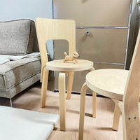 Silla y Taburete de Comedor Artex Estilo INS, Madera Maciza Moderna con Patas de Hierro, Muebles de Alta Gama para el Hogar, Modelo 866, para Cocina y Hotel