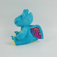 Peluche de bébé Dragon, jouet Animal, dinosaure avec grands yeux scintillants, cm