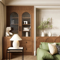Meubles de salon de style vintage pour la personnalisation complète de la maison, meuble TV, bibliothèque sculptée en chêne de luxe moderne, salle à manger en noyer