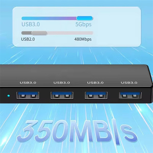 <span class=keywords><strong>Hub</strong></span> USB de 4 Puertos, <span class=keywords><strong>Hub</strong></span> USB <span class=keywords><strong>3</strong></span>.0 de ABS para Laptop, Adaptador Multi-Splitter para <span class=keywords><strong>Xiaomi</strong></span>, Lenovo, Macbook, PC, Accesorios de Computadora - Product Image 6