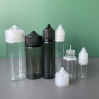 Flacons compte-gouttes en plastique faciles à presser de 10 ml, 15 ml, 30 ml, 50 ml, 60 ml, 80 ml, 100 ml, 120 ml, impression couleur personnalisée, flacons liquides en PET