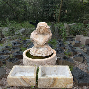 <span class=keywords><strong>Fontaine</strong></span> d'eau <span class=keywords><strong>en</strong></span> <span class=keywords><strong>pierre</strong></span> de statues de femme féminine <span class=keywords><strong>pour</strong></span> des hôtels et des étangs <span class=keywords><strong>pour</strong></span> l'usage décoratif extérieur - Product Image 6