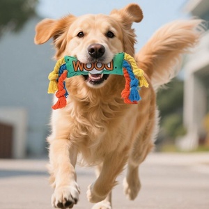 Juguete de Cuerda de Algodón Resistente para Perros con Sonido, Diseño <span class=keywords><strong>BOOM</strong></span>, Juguete Masticable para Cachorros - Product Image 3