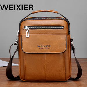 Bolso de Hombro WEIXIER para <span class=keywords><strong>Hombre</strong></span>, Material PU, con Tapa Abatible y Bolsillos Laterales Tridimensionales, Material PU Resistente, Apto para Uso Diario - Product Image 1