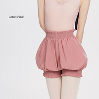 Shorts de ballet pour femmes, taille haute, effet bouffant, pour l'échauffement et l'entraînement de danse, sous-short thermique pour danseuses