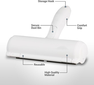 OEM Custom LOGO Pet Hair Remover <strong>Reusable</strong> <strong>Lint</strong> <strong>Roller</strong> With Fur Bin for Furniture Couch Carpet Bedding Clothes and Car Seats - Product Image 2