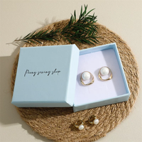 Boîtes d'emballage rigides en papier personnalisées avec logo pour boucles d'oreilles, vente en gros, écologiques, imprimées, pour bijoux