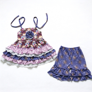 Conjunto de 2 Piezas para Niñas con Estampado de Seda de Leche, Vestido con Volantes + Pantalones con Volantes, Conjunto de Ropa Infantil para Otoño y Halloween - Product Image 4