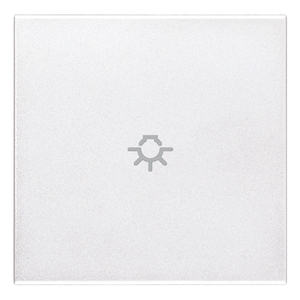 White Axial Push <b>Button</b> Switch 4.5 In Length 0.4 In Height Light Symbol - Product Image 1