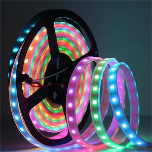 중국 공장 도매 WS2812B RGBIC 스트립 5V SMD 5050 어드레서블 LED 테이프 조명 유통업체 대량 구매 5m 릴 - Product Image 1