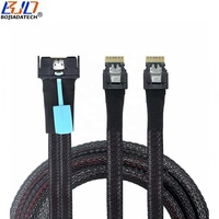 Kabel Ekstensi Data Server PCI-E 5.0 GEN5 MCIO 8i 74PIN ke 2 * Slimline SFF-8654 4i Grosir Pabrik 0.5M 1M