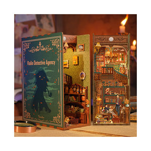 Tonecheer violon Thám tử cơ quan tự làm cuốn sách Nook khối xây dựng Bộ Kệ Sách chèn trang trí sách - Product Image 1