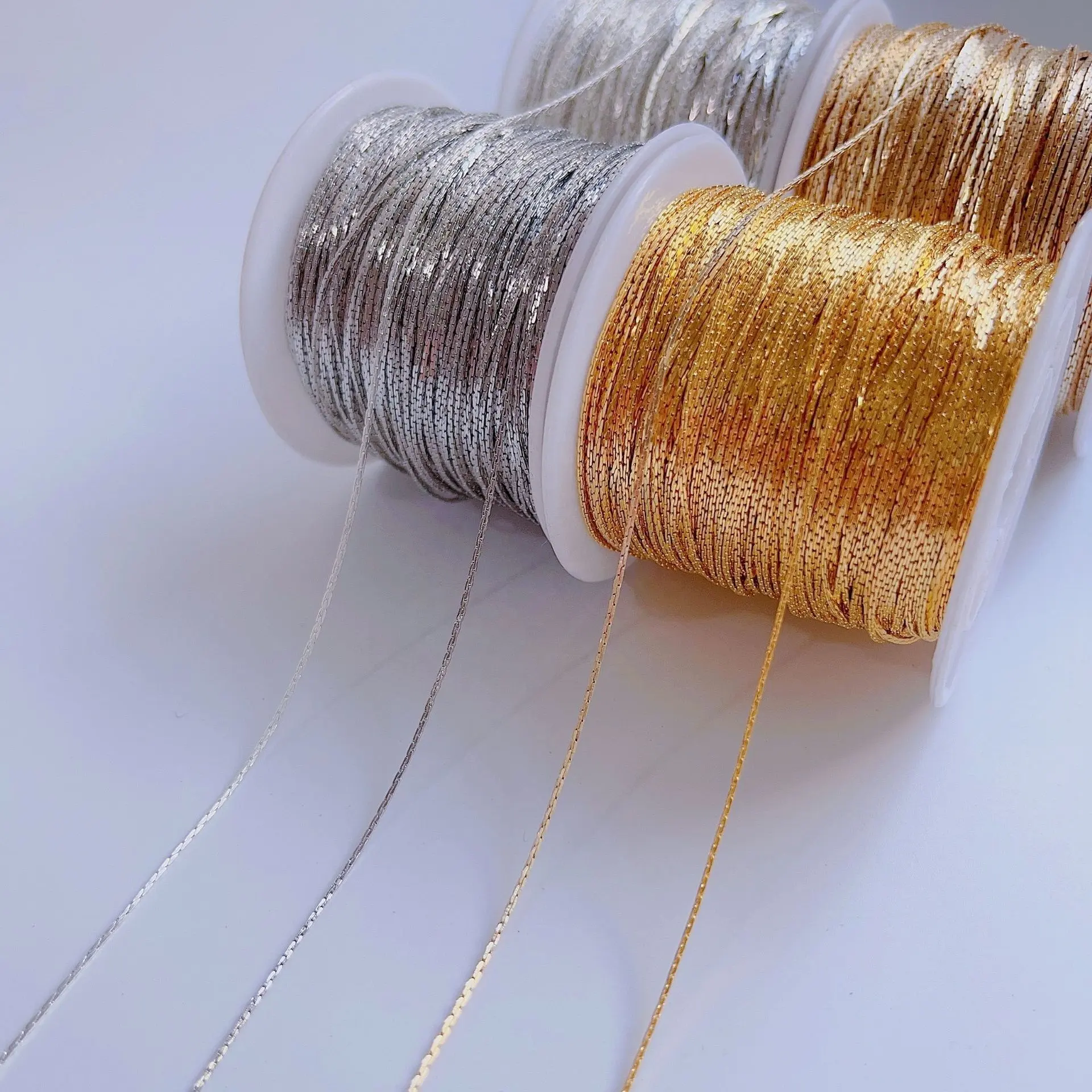 235cob için 0.7mm ince altın kablo bağlantı zinciri yılan zinciri DIY kolye küpe takı yapma malzemeleri toplu