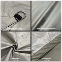 Voile d'ombrage triangulaire diagonale en tissu polyester épaissi, imperméable pour extérieur, protection 2000-3000mm