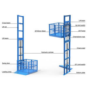 油圧3フロアホームエレベーター2フロア階段リフト倉庫作業貨物リフト建設リフター - Product Image 6