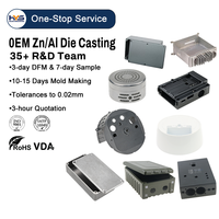 Pièces moulées sur mesure en alliage d'aluminium et de zinc ADC12 Zamak, boîtier de protection, service de moulage sous pression sur mesure tout-en-un