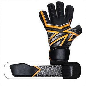 Gants de gardien de but de football professionnels, imperméables, respirants, en latex de 4 mm, fermeture à lacets, sangle de poignet réglable - Product Image 1