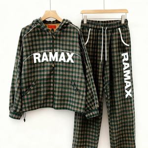 Nouvelle Tendance Personnalisée : Ensemble Sweat à Capuche et Pantalon de Survêtement pour Homme, Coupe Oversize, en Tissu Gaufré Épais, avec Fermeture Éclair, Brodé et Imprimé, Haute Qualité - Product Image 1