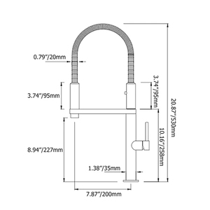 Duy nhất-lỗ cao ARC Magnetic 3-in-1 dual-chức năng kéo xuống vòi nước nhà bếp với phun cho khách sạn - Product Image 6