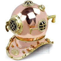 Casque de plongée vintage Mark IV en laiton, masque de plongeur, design nautique antique |   Objet décoratif de bureau, cadeau de luxe pour la maison ou le bureau