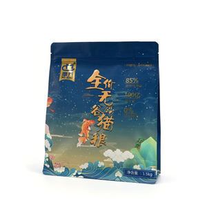 Pabrik kemasan makanan anjing kustom OEM 500g Gravure dicetak bawah persegi makanan perjalanan hewan peliharaan kantong berdiri kantong Mylar segel panas - Product Image 2