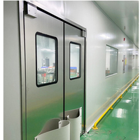 Puerta Batiente de Acero Inoxidable sin Impactos, de Doble Vía con Retorno Automático, para Restaurantes, Cocinas, Cámaras Frigoríficas, Fábricas y Supermercados