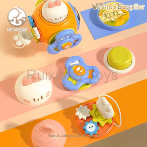 Fourniture d'usine <span class=keywords><strong>Puzzle</strong></span> dessin animé lapin occupé <span class=keywords><strong>main</strong></span> attraper balle bébé saisir sens formation éducation précoce Spin jouet - Product Image 5