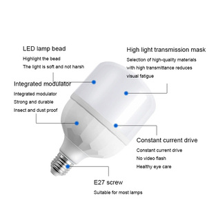 Không thấm nước Nhôm <span class=keywords><strong>PC</strong></span> dẫn bóng đèn nhà ở điều khiển từ xa khách sạn kho E27 công suất cao 5W 10W 20W 30W 40W 50W 60W dẫn bóng đèn - Product Image 3