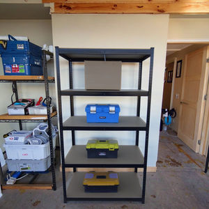 Estantería de almacén de acero de 5 capas independiente, estante de almacenamiento de protección contra la corrosión con estante de estilo independiente sin pernos - Product Image 4