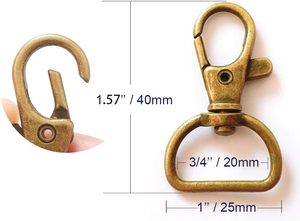 YIXI Sbest Pack Of Pcs Pcs Metal Swivel Trigger <b>Snap</b> <b>Hooks</b> Lobster Claw Clasps Large Keychain <b>Hooks</b> Swivel Clasps And Pcs D Ring - Product Image 3