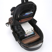 Ventes à bas prix Sac de poitrine en cuir multifonction à chargement USB étanche antivol