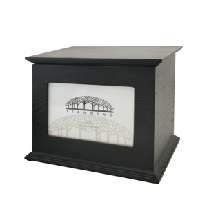 Fabriekslevering Op Maat Gemaakt Handgemaakt Zwart Hout Eco-Vriendelijke Rustieke Decoratieve Geheugenbox Bureau Fotolijst Met Uittrekbare Albums - Product Image 1