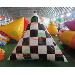 Bouées cylindriques gonflables géantes noires et blanches en vinyle pour sports nautiques scolaires et natation - Product Image 6