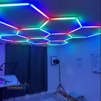 Lampu panggung Led profesional, lampu hias Rgb sarang lebah lampu Kelab Malam