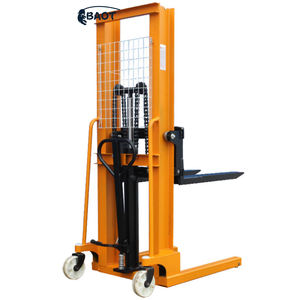 1000KG venta al por mayor 2 toneladas apilador de paletas hidráulico <span class=keywords><strong>Manual</strong></span> elevador de mano carretilla elevadora apilador de paletas para manejo de materiales a granel - Product Image 1