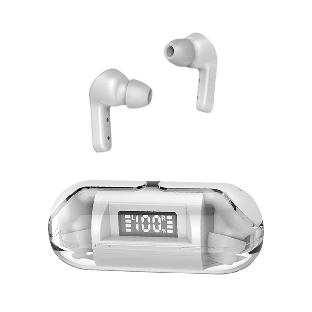 F80 Wireless Headset with Transparent LED Digital Display Stereo Sound 5.3 Q26 Pro Music Gaming Sports In-Ear Earbuds