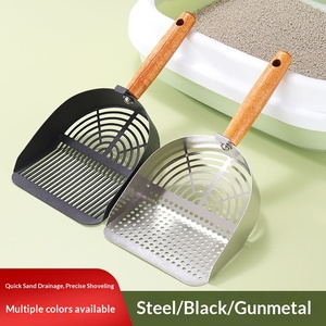 Recogedor de Excrementos de Gato Grande, Portátil, Reutilizable, Lavable, Sostenible, de Acero Inoxidable, con Mango Largo, Fácil de Usar - Product Image 3