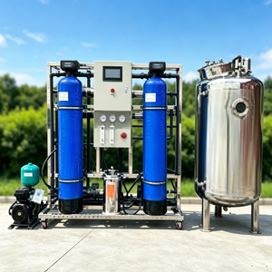 Système de traitement d'eau par osmose inverse 1000 l/h pour la restauration, machine de filtration + réservoir stérile OEM pour l'eau - Product Image 1
