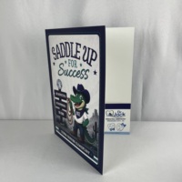 Carpeta de Presentación Personalizada de Cartón Blanco con Logotipo Empresarial, Carpeta de Documentos A4 con Bolsillo para Archivos